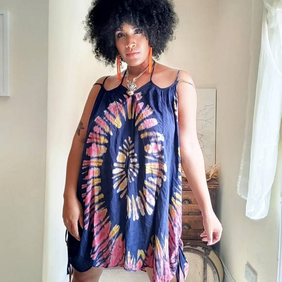 90s Vintage Tie Dye Dress - Picture 2 of 4